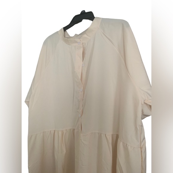 Cream Color Womens MIDI Dress Size 3x 26” pit to pit 54.5” Length Brand New - Picture 2 of 5